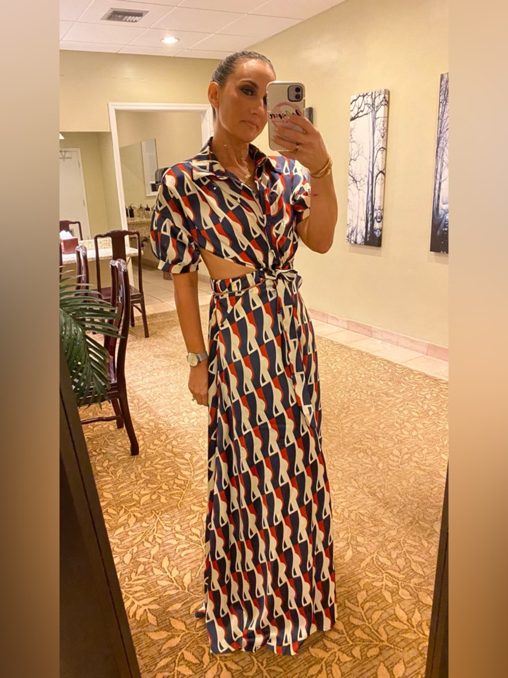 Geometric Patterned Maxi Dress - Picture 14 of 14